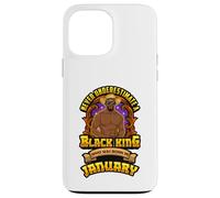 Gennaio Compleanno Melanin Man Mai sottovalutare Black King Custodia per iPhone 13 Pro Max