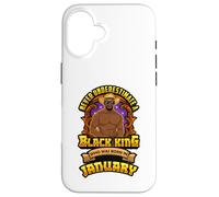 Gennaio Compleanno Melanin Man Mai sottovalutare Black King Custodia per iPhone 16