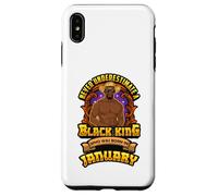 Gennaio Compleanno Melanin Man Mai sottovalutare Black King Custodia per iPhone XS Max