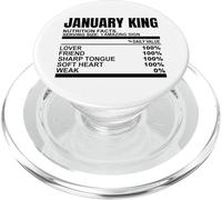 Gennaio Re Uomini Compleanno Divertente Ragazzo Fatti Nutrizionali Papà Figlio PopSockets PopGrip per MagSafe