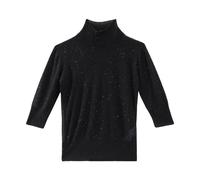 Genny - Dolcevita Sottile Paillettes - - Knitwear - Donna - Nero - M