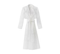 Genny - Trench in Seta con Ricamo Orchidee - - Coats - Donna - Bianco - S