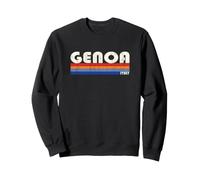 Genoa Italy Retro 70s 80s Style Felpa