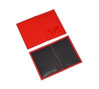GENODA Copertina per passaporto da viaggio con stampa mappa, per donne e uomini, porta passaporto, porta passaporto, porta carta d'identità, clip per biglietti di volo, accessori da viaggio, Rosso,