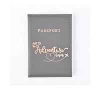 GENODA Donne Uomini Lettera Amante Passaporto Cover Uomini Donne Viaggio Passaporto Custodia In Pelle Carino Passaporto Portafoglio Borsa Ragazza Porta Carte, grigio, Taglia unica