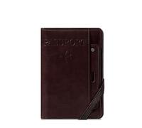 GENODA Donne Uomini RFID Vintage Business Passaporto Coperture Titolare Multifunzione ID Carta di Banca Custodia Portafoglio in Pelle PU Accessori Da Viaggio, Caff, Taglia unica