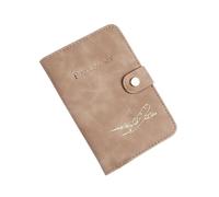 GENODA Multifunzione PU Pelle Passaporto Cover Custodia per Carte Accessori da Viaggio Passaporto Clip Portafoglio Porta Passaporto Porta Biglietti Femminile, Marrone, One size