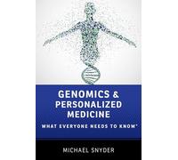 Michael Snyder Genomics and Personalized Medicine (Tascabile)