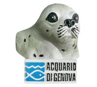 Genova Acquario Italia Viaggio Souvenir 3D Magnete Frigorifero Attrazioni Città Frigorifero Magnete Decorativo Tridimensionale Casa Cucina Decorazione