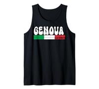 Genova City Italia Vintage Bandiera Italia per Gli Amanti dei Viaggi Canotta