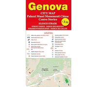 Genova. City map. Palazzi, musei, monumenti, chiese. Centro storico