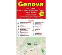 Genova. City map. Palazzi, musei, monumenti, chiese. Centro storico