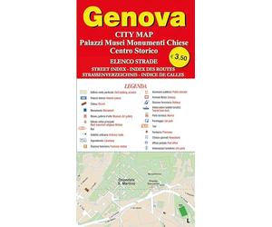 Genova. City map. Palazzi, musei, monumenti, chiese. Centro storico