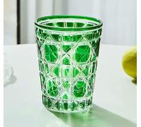 GENPICONG 1 pz 320 ml Vintage Colorato Vetro Goffrato Tazza Acqua Bicchieri caffè Freddo Bicchieri per Succo Latte tè Estate Drinkware