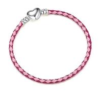GENPICONG 1 pz Bracciale in Corda di Pelle Sashion Catena di Base Adatta Originale Pandora Gioielli da Donna Regali per San Valentino