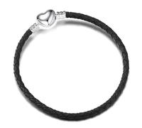 GENPICONG 1 pz Bracciale in Corda di Pelle Sashion Catena di Base Adatta Originale Pandora Gioielli da Donna Regali per San Valentino