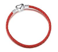 GENPICONG 1 pz Bracciale in Corda di Pelle Sashion Catena di Base Adatta Originale Pandora Gioielli da Donna Regali per San Valentino
