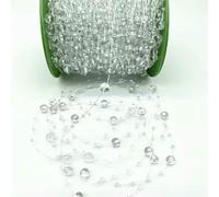 GENPICONG 5/10 Iarde Lenza Perle Artificiali Perline Catena Ghirlanda Fiori Festa di Nozze Decorazione Artigianale Fai da Te 3 e 8 mm