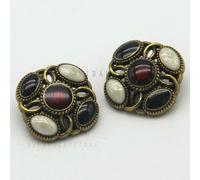 GENPICONG 6 Pezzi 20/23 mm Bottoni Irregolari in Metallo Barocco Vintage Colorati per Vestiti, Giacche, Cappotti, Fai da Te, Artigianato, Accessori per Cucire