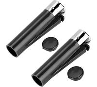 Genrise - Accendino con scomparto nascosto, sicuro per nascondere oggetti privati a casa, festival, auto, viaggi, ecc. (nero)