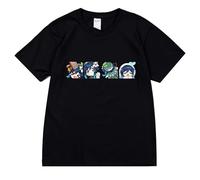 Genshin Impact Casual Tops Tees Anime T-Shirt Stampata Xiao Venti Barbatos Estate Pullover Top Manica Corta Uomini e Donne T-Shirt