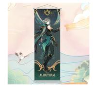 Genshin Impact Dipinto da appendere Poster in stoffa di seta Anime Scorrimento da parete Stampa su tessuto Poster Arte della parete Decorazione della stanza for la casa Soggiorno Camera da letto 20x70
