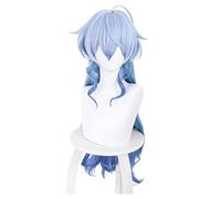 Genshin Impact Ganyu Cosplay Wig 80cm Heat Resistant Synthetic Hair Carnival Halloween Party Props