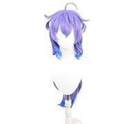 Genshin Impact GANYU Wig Cosplay 85cm Long Purple Ombre Blue Heat Resistant Synthetic Hair Wigs Halloween Party Play+ Wig Cap