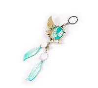 Genshin Impact Keychain, Eye of God, Portachiavi Anime in Metallo, 7 Elementi, Glowing At Night, Portachiavi con Ciondolo Fashion Cosplay