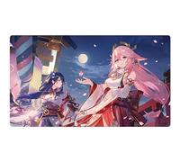 Genshin Impact Mauspad Tappetino Mousepad gioco Yae Miko Tappetino Mousepad XXL personaggio gioco Tappetinos Mousepads grande Adatto a desktop, ufficio casa 70 * 40 * 0.3cm