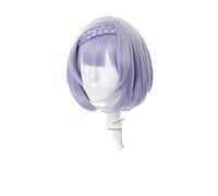 Genshin Impact Noelle Cosplay Cosplay 35cm Treccia Parrucca corta argento parrucca viola Cosplay parrucche anime cosplay parrucche resistenti al calore parrucche sintetiche resistenti al calore Hallow