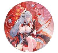 Genshin Impact Shenhe 1000-teiliges Puzzle für Erwachsene, rundes Puzzle, ideales Geschenk für Familie und Freunde, knifflige Herausforderung, 1000 Teile (67,5x67,5cm)