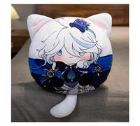Genshin Peluche, Kawaii Anime Figura Portachiavi Bambola Morbido Impact Adorabile Cuscino Peluche for Fan Dei Giocatori(Furina,35cm pillow)