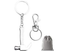 GENSMILE Portachiavi strumento regalo per uomini e donne - Martello e estrattore di chiodi per portachiavi, grazioso portachiavi strumento appendice, gadget cool mini martello accessorio per DIY