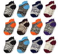 GENTABY Calzini per bambini e ragazzi, calzini da ginnastica in cotone, calzini colorati, taglia 19-38, età (1-14 anni), 12 paia di calzini sportivi per bambini, Diversi colori., 19-22