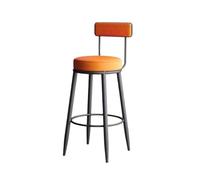 GENTERUN Sgabelli Da Bar Sgabello da bar con poggiapiedi e altezza del bancone posteriore Sedie Da Bar(Orange)