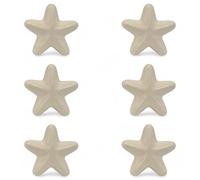 Gentile Ceramiche - Set 6 Stella Marina in Ceramica con Calamita (5,5cm) Fatto a Mano, Made in Italy - Bomboniere, Segnaposto, Decorazioni (Crema)