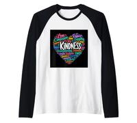 Gentilezza Compassione Empatia Rispetto Parole Positive Cuore Maglia con Maniche Raglan