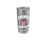Gentilezza è il mio superpotere Superhero Anti Bullismo Scuola Divertente Bicchiere termico in acciaio inox doppia parete