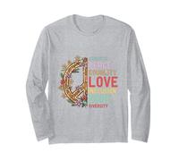 Gentilezza Pace Amore Uguaglianza Giustizia Sociale Natale Maglia a Manica