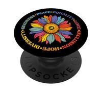 Gentilezza Pace Uguaglianza Amore Speranza Diversità Diritti Umani PopSockets PopGrip Adesivo