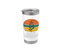 Gentilezza vegana a base vegetale Retro Bicchiere termico in acciaio inox doppia parete