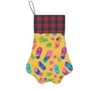 Gentle Capybara By Autumn River Christmas - Calze decorative personalizzate con artigli di cane, divertenti infradito colorate e fiori