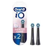 Gentle Care Testina di Ricambio Nero Oral-B iO 2 Pezzi