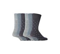 Gentle Grip 6 accoppiamenti mens presa dolce senza calze elastiche, 39-45 eur assortiti colori piazze (MGG19)
