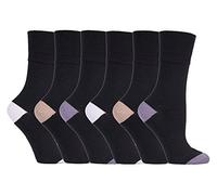 Gentle Grip, 6 calzini senza elastico da donna, taglia unica: 37-42 SOLRP10HT Medium