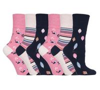 Gentle Grip - 6 Paia Donna Eleganti Fantasmini Morbidi Calzini senza Elastico