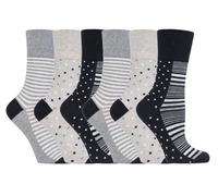 Gentle Grip - 6 Paia Donna Eleganti Fantasmini Morbidi Calzini senza Elastico