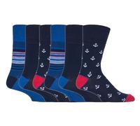 Gentle Grip - 6 Paia Uomo Cotone Colorati Calzini senza Elastico 39-45 / 46-50