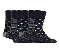 Gentle Grip - 6 Paia Uomo Cotone Colorati Calzini senza Elastico 39-45 / 46-50